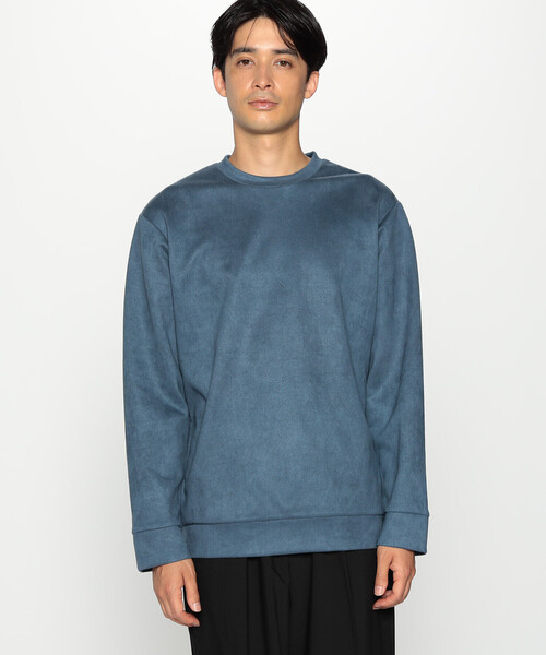 COMME CA ISM（コムサイズム）の「フェイクスエード クルーネック プルオーバー（スウェット・メンズ・ブルー/グレー/ブラック・L/M）」の8枚目の写真