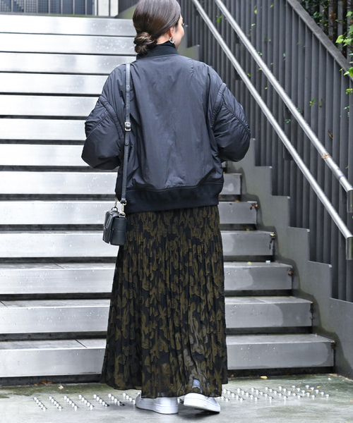 Simplicite（サンプリシテ）の「ジャガードマジョリカスカート（スカート・レディース・ブラック/ネイビー・FREE）」の5枚目の写真