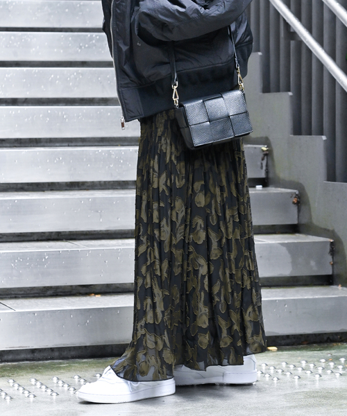 Simplicite（サンプリシテ）の「ジャガードマジョリカスカート（スカート・レディース・ブラック/ネイビー・FREE）」の7枚目の写真