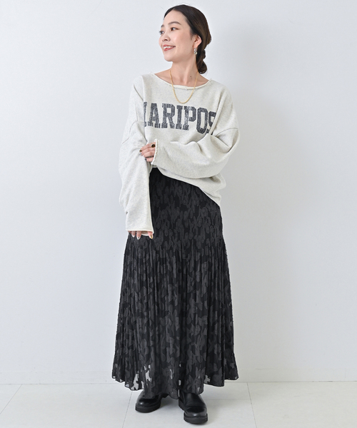 Simplicite（サンプリシテ）の「ジャガードマジョリカスカート（スカート・レディース・ブラック/ネイビー・FREE）」の13枚目の写真
