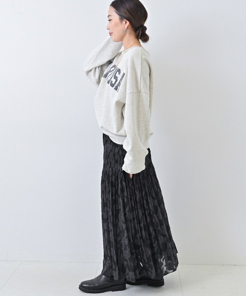 Simplicite（サンプリシテ）の「ジャガードマジョリカスカート（スカート・レディース・ブラック/ネイビー・FREE）」の14枚目の写真