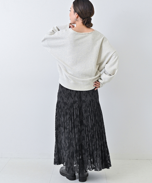 Simplicite（サンプリシテ）の「ジャガードマジョリカスカート（スカート・レディース・ブラック/ネイビー・FREE）」の15枚目の写真