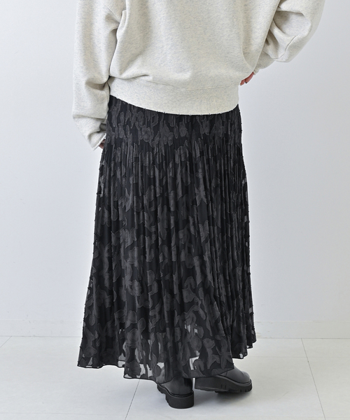 Simplicite（サンプリシテ）の「ジャガードマジョリカスカート（スカート・レディース・ブラック/ネイビー・FREE）」の19枚目の写真