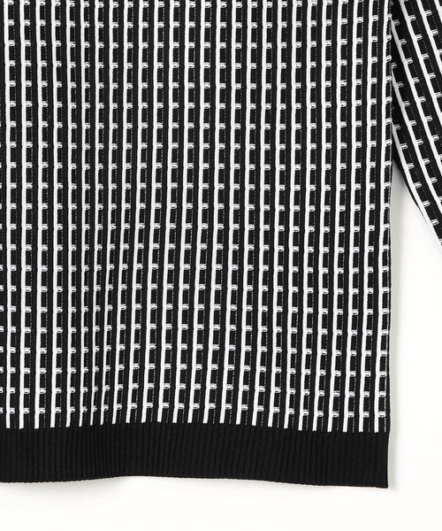 HIDEAWAYS NICOLE（ハイダウェイニコル）の「ピンタックJQチェックVネックニット（ニット/セーター・メンズ・ホワイト×グレー/ピンク/ホワイト×ブラック/ブラック×ホワイト・MEDIUM/LARGE/X-LARGE）」の10枚目の写真