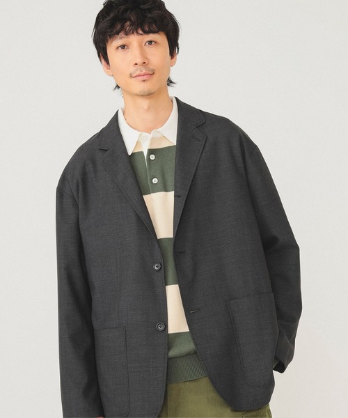 BEAMS(ビームス)の「リラックスフィット イージー ジャケット(テーラードジャケット・メンズ・ネイビー/ブラック系その他4/ブラック/チャコールグレー・S/M/L/XL)」の2枚目の写真