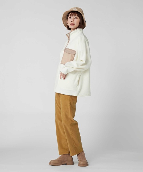 CAMP7（キャンプセブン）の「【CAMP7】フリースプルオーバー（スウェット・レディース・オフホワイト/ダークグレー/ライトグレー・M-L）」の7枚目の写真