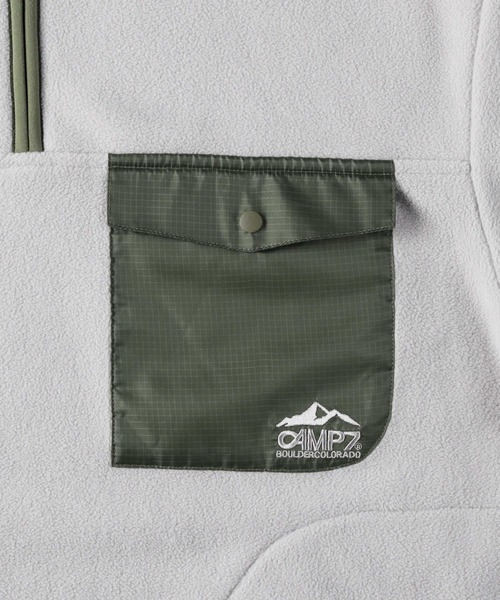 CAMP7（キャンプセブン）の「【CAMP7】フリースプルオーバー（スウェット・レディース・オフホワイト/ダークグレー/ライトグレー・M-L）」の17枚目の写真