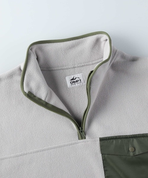 CAMP7（キャンプセブン）の「【CAMP7】フリースプルオーバー（スウェット・レディース・オフホワイト/ダークグレー/ライトグレー・M-L）」の18枚目の写真