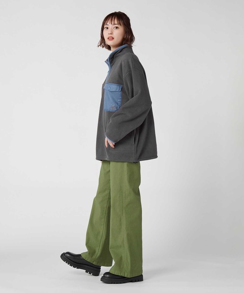 CAMP7（キャンプセブン）の「【CAMP7】フリースプルオーバー（スウェット・レディース・オフホワイト/ダークグレー/ライトグレー・M-L）」の12枚目の写真