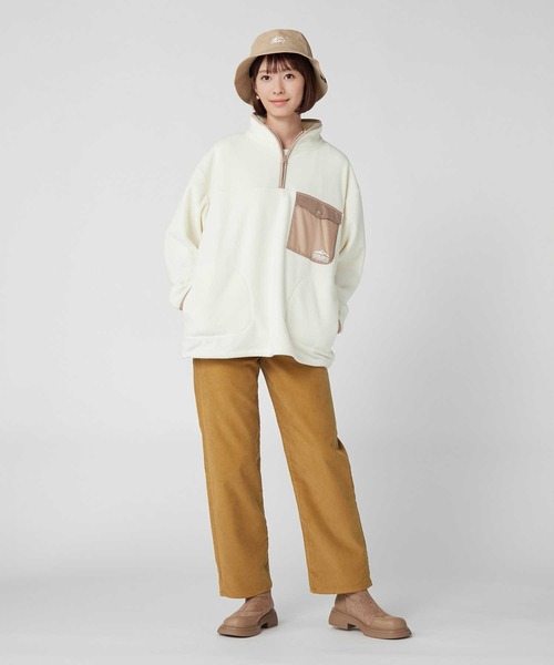 CAMP7（キャンプセブン）の「【CAMP7】フリースプルオーバー（スウェット・レディース・オフホワイト/ダークグレー/ライトグレー・M-L）」の5枚目の写真