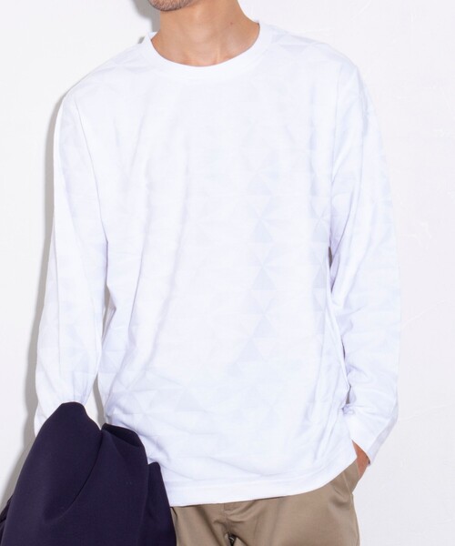 GLOSTER(グロスター)の「【GLOSTER/グロスター】ジオメリンクス長袖Tシャツ クルーネック(Tシャツ/カットソー・メンズ・チャコールグレー/ホワイト/ブルー・M/S/L)」の21枚目の写真