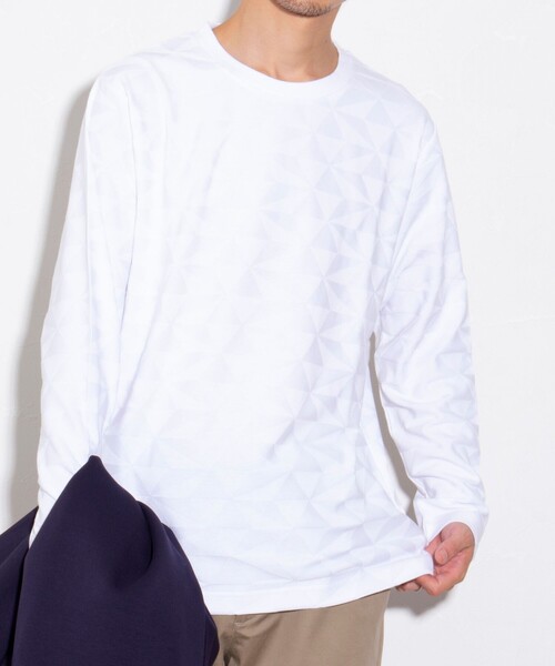GLOSTER(グロスター)の「【GLOSTER/グロスター】ジオメリンクス長袖Tシャツ クルーネック(Tシャツ/カットソー・メンズ・チャコールグレー/ホワイト/ブルー・M/S/L)」の22枚目の写真