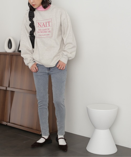 FREE'S MART（フリーズマート）の「◇【3サイズ展開XS-M】ハイウエストボタンフライスキニーデニムパンツ【低身長サイズ有】（デニムパンツ・レディース・ブラック系その他/ライトインディゴブルー/ワンウォッシュ・MEDIUM/X-SMALL/SMALL）」の20枚目の写真