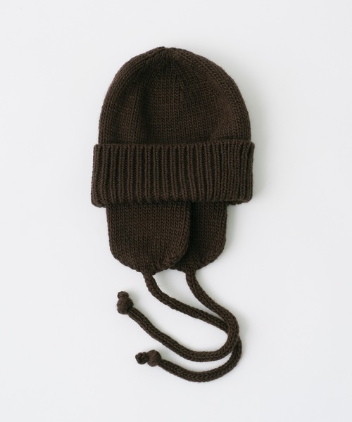 WHIMSIC(ウィムジック)の「【UNISEX】プレーンニットガイド(ニットキャップ/ビーニー・メンズ・ブラック/ブラウン/チャコールグレー・FREE)」の4枚目の写真