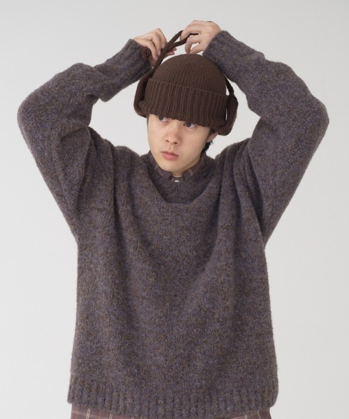 WHIMSIC(ウィムジック)の「【UNISEX】プレーンニットガイド(ニットキャップ/ビーニー・メンズ・ブラック/ブラウン/チャコールグレー・FREE)」の5枚目の写真