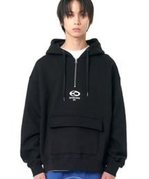 『OY/オーワイ』HALF ZIPPER HOODIE/ハーフジッププルオーバーパーカー