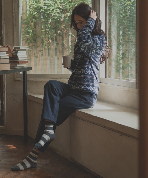 もこもこフリースルームウェア 上下セットアップ レディースワンマイル