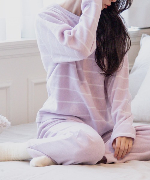 もこもこフリースルームウェア 上下セットアップ レディースワンマイル