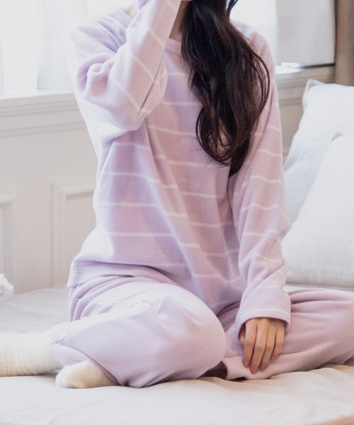 もこもこフリースルームウェア 上下セットアップ レディース