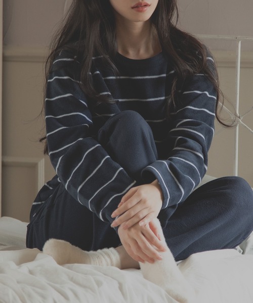 もこもこフリースルームウェア 上下セットアップ レディースワンマイル