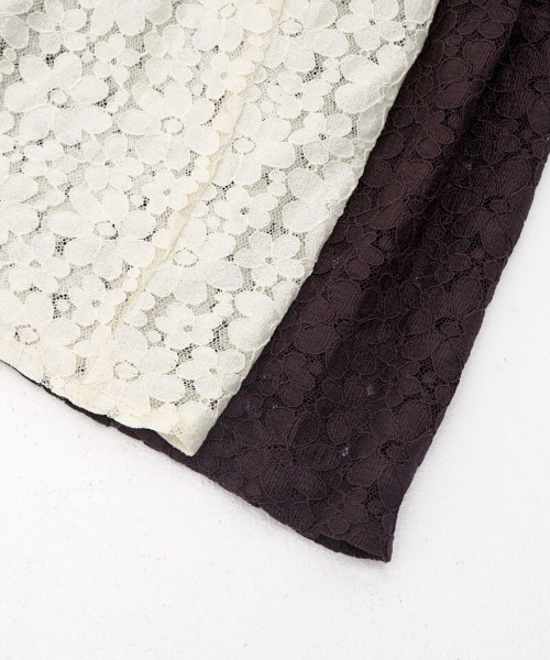 flower（フラワー）の「ブルームレーススカート（スカート・レディース・アイボリー/ブラウン・FREE）」の13枚目の写真