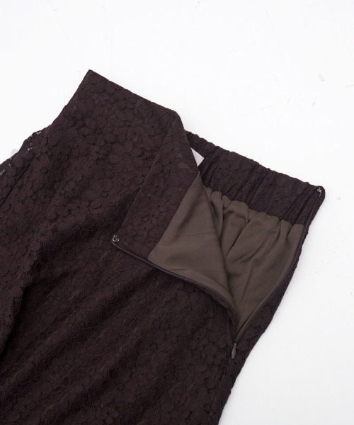 flower（フラワー）の「ブルームレーススカート（スカート・レディース・アイボリー/ブラウン・FREE）」の9枚目の写真