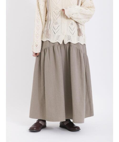 Samansa Mos2(サマンサ モスモス)の「チェック織りスカート(スカート・レディース・キナリ/モカ/ブルー・F)」の3枚目の写真