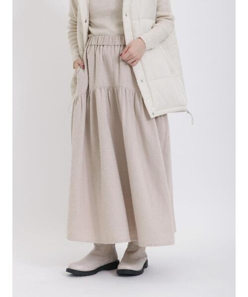 Samansa Mos2(サマンサ モスモス)の「チェック織りスカート(スカート・レディース・キナリ/モカ/ブルー・F)」の8枚目の写真