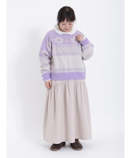 Samansa Mos2(サマンサ モスモス)の「チェック織りスカート(スカート・レディース・キナリ/モカ/ブルー・F)」の9枚目の写真