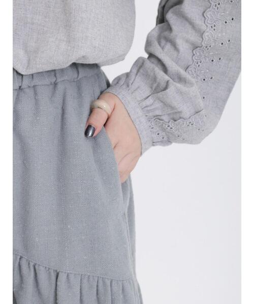 Samansa Mos2(サマンサ モスモス)の「チェック織りスカート(スカート・レディース・キナリ/モカ/ブルー・F)」の12枚目の写真