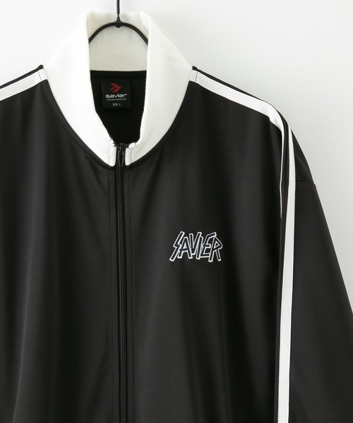 SATUR ジャージジャケットブラック/ホワイト SATUR ジャージジャケットブラック/ホワイト 黒 ジャージ 韓国