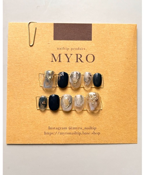 tone（トーン）の「【MYRO マイロ  -nailtip-】小爪さんおすすめネイルチップ(MA)（ネイルシール/ネイルチップ・レディース・ピンク/ネイビー/ライトピンク/その他/ピンク系その他/ベージュ/ブルー系その他/オレンジ/パープル系その他/ブルー系その他2/ライトブラウン/ブラウン/イエロー・FREE/SMALL/MEDIUM/LARGE/L/SM/SS）」の5枚目の写真