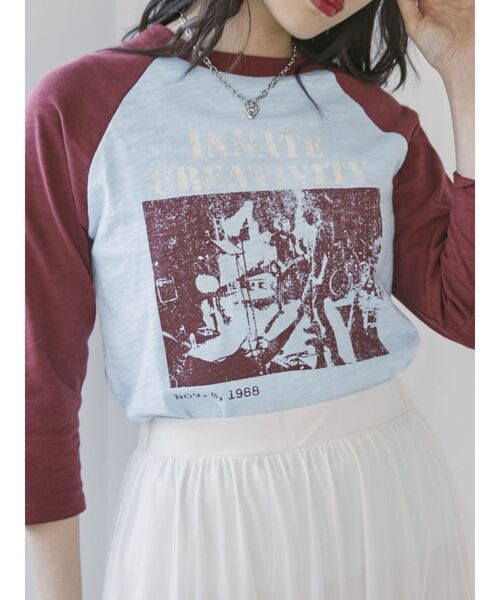 jouetie(ジュエティ)の「グランジロックラグランロンT(Tシャツ/カットソー・レディース・ブラック/オフホワイト/ブルー・MEDIUM)」の4枚目の写真