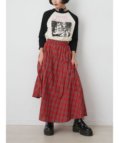 jouetie(ジュエティ)の「グランジロックラグランロンT(Tシャツ/カットソー・レディース・ブラック/オフホワイト/ブルー・MEDIUM)」の7枚目の写真