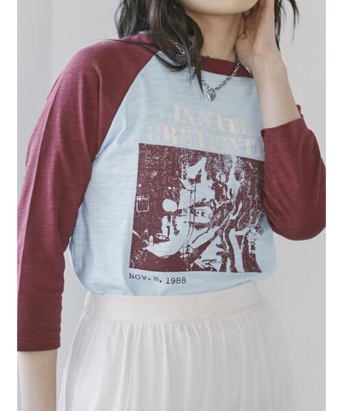 jouetie(ジュエティ)の「グランジロックラグランロンT(Tシャツ/カットソー・レディース・ブラック/オフホワイト/ブルー・MEDIUM)」の10枚目の写真