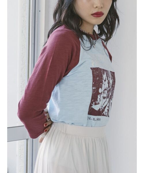 jouetie(ジュエティ)の「グランジロックラグランロンT(Tシャツ/カットソー・レディース・ブラック/オフホワイト/ブルー・MEDIUM)」の11枚目の写真