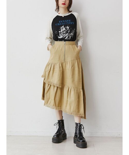 jouetie(ジュエティ)の「グランジロックラグランロンT(Tシャツ/カットソー・レディース・ブラック/オフホワイト/ブルー・MEDIUM)」の17枚目の写真