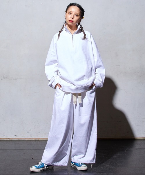 THE MILES(ザ マイルズ)の「AGITATOR アジテーター HEAVY WEIGHT WIDE PANTS ヘビーウェイト ワイドパンツ(その他パンツ・メンズ・サンドグレー/ブラック/ホワイト・X-LARGE/LARGE/MEDIUM)」の2枚目の写真