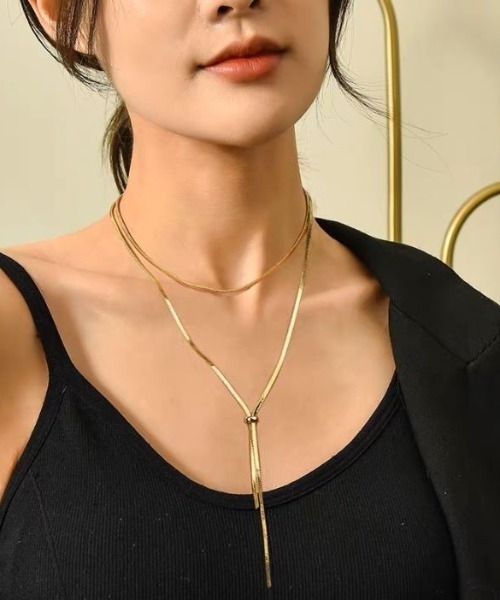 ブラックダブルループネックレス TIFFANY&Co. ダブルループ ネックレス