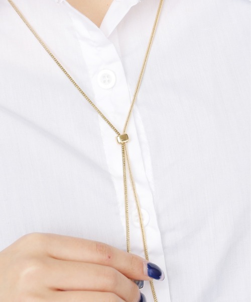 セール】ロングコード ループタイ風ネックレス（ネックレス