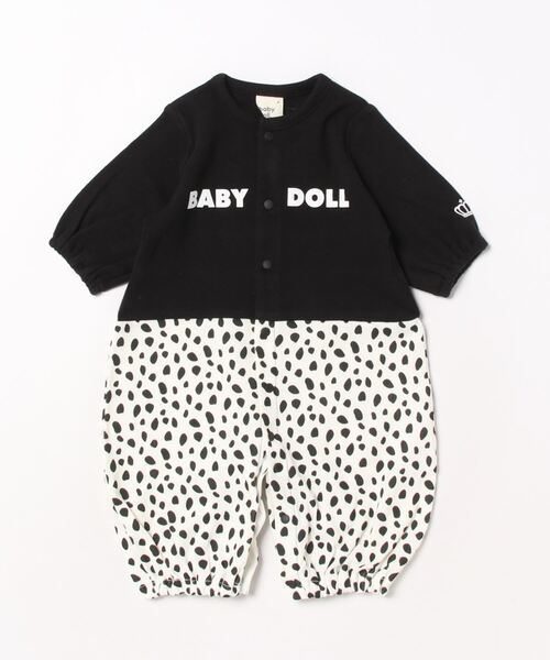BABYDOLL(ベビードール)の「アニマル 切替 長袖 2WAY オール 9141B(ロンパース・キッズ・ブラック/ブラウン・50-70cm)」の4枚目の写真