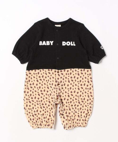 BABYDOLL(ベビードール)の「アニマル 切替 長袖 2WAY オール 9141B(ロンパース・キッズ・ブラック/ブラウン・50-70cm)」の5枚目の写真