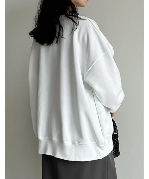 Re:EDIT(リエディ)の「選べる裏起毛ビッグプルオーバー(スウェット・レディース・ホワイト系その他2/オートミール/グレー系その他2/ホワイト系その他3/グレー系/ホワイト/ブラック系/ブラック系その他3/ホワイト系・MEDIUM/LARGE)」の14枚目の写真