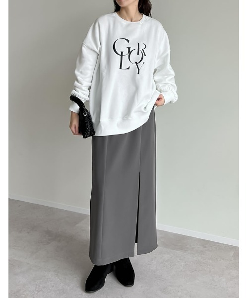 Re:EDIT(リエディ)の「選べる裏起毛ビッグプルオーバー(スウェット・レディース・ホワイト系その他2/オートミール/グレー系その他2/ホワイト系その他3/グレー系/ホワイト/ブラック系/ブラック系その他3/ホワイト系・MEDIUM/LARGE)」の16枚目の写真