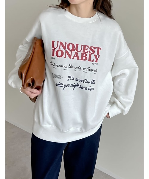 Re:EDIT(リエディ)の「選べる裏起毛ビッグプルオーバー(スウェット・レディース・ホワイト系その他2/オートミール/グレー系その他2/ホワイト系その他3/グレー系/ホワイト/ブラック系/ブラック系その他3/ホワイト系・MEDIUM/LARGE)」の22枚目の写真