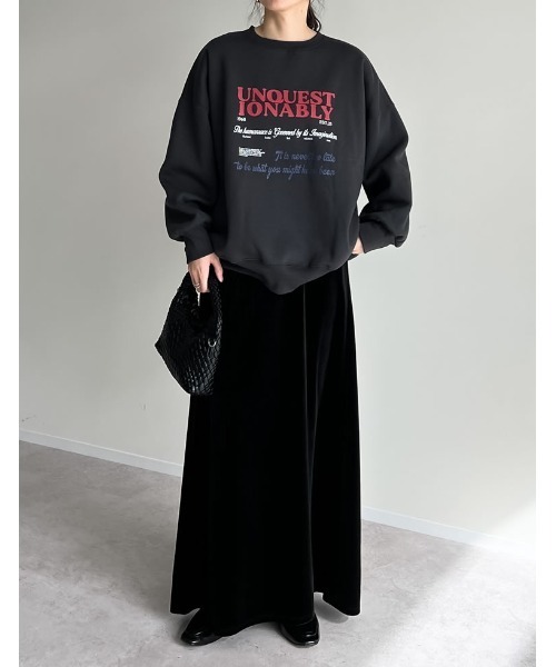 Re:EDIT(リエディ)の「選べる裏起毛ビッグプルオーバー(スウェット・レディース・ホワイト系その他2/オートミール/グレー系その他2/ホワイト系その他3/グレー系/ホワイト/ブラック系/ブラック系その他3/ホワイト系・MEDIUM/LARGE)」の11枚目の写真