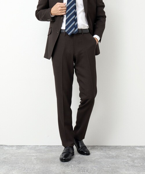 NOLLEY'S goodman(ノーリーズグッドマン)の「《セットアップ対応》TRABEST/トラベスト スラックスパンツ(スラックス・メンズ・ブラウン/ライトブルー/ダークネイビー/ネイビー・S/M/L/XL)」の2枚目の写真