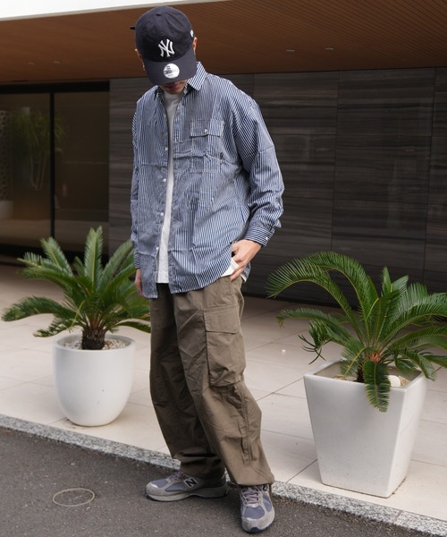 Good Riddance（グッドリダンス）の「ベーシック ワイドシルエット ストライプシャツ（シャツ/ブラウス・メンズ・ブルー/ライトブルー・FREE）」の19枚目の写真