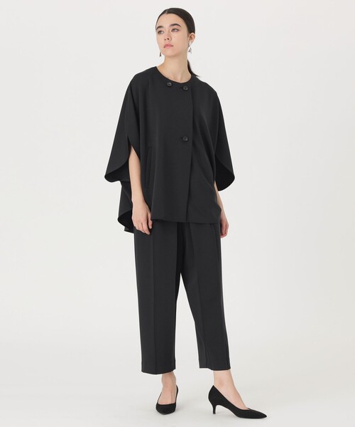 CAST:(キャストコロン)の「【着心地抜群/セットアップ】デザインタックジャージーパンツ(その他パンツ・レディース・ブラック/オフホワイト・S/M)」の8枚目の写真