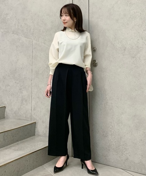 CAST:(キャストコロン)の「【着心地抜群/セットアップ】デザインタックジャージーパンツ(その他パンツ・レディース・ブラック/オフホワイト・S/M)」の21枚目の写真